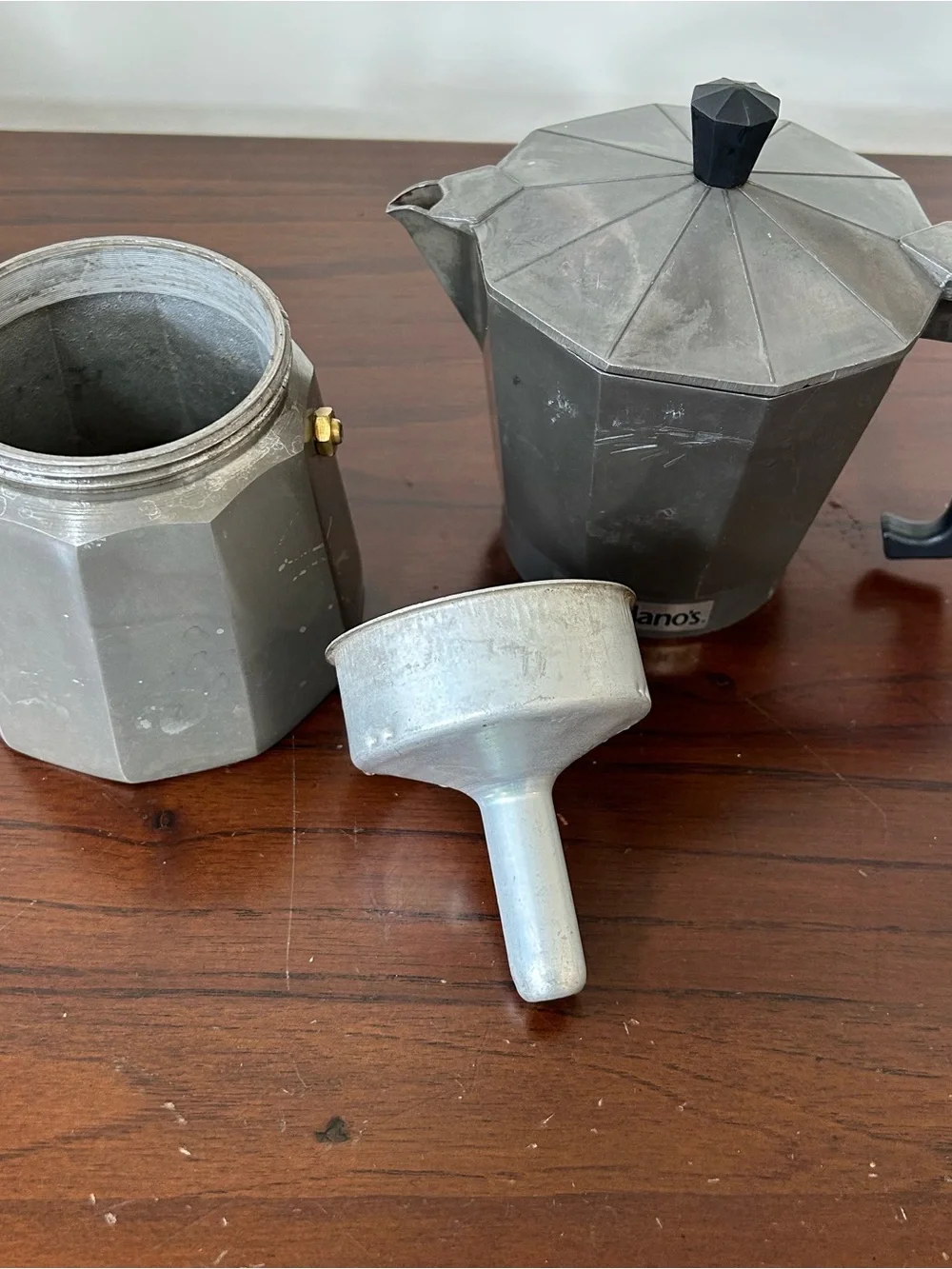 4/$15 Sedano’s stove top espresso maker